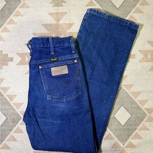 Wrangler Vintage Western Men's Blue Jeans Cowboy Cut